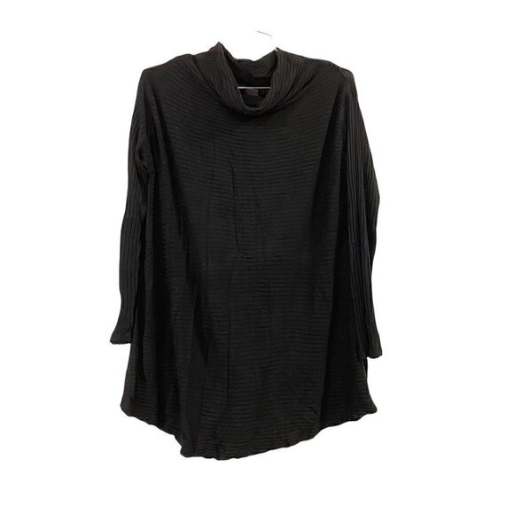 We The Free Tops - We The Free People Women Shirt Black Knit Long Sleeve Cowl Neck Slit Medium Knit